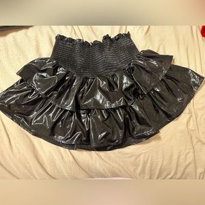 Queen of Sparkles leather like skirt with shorts